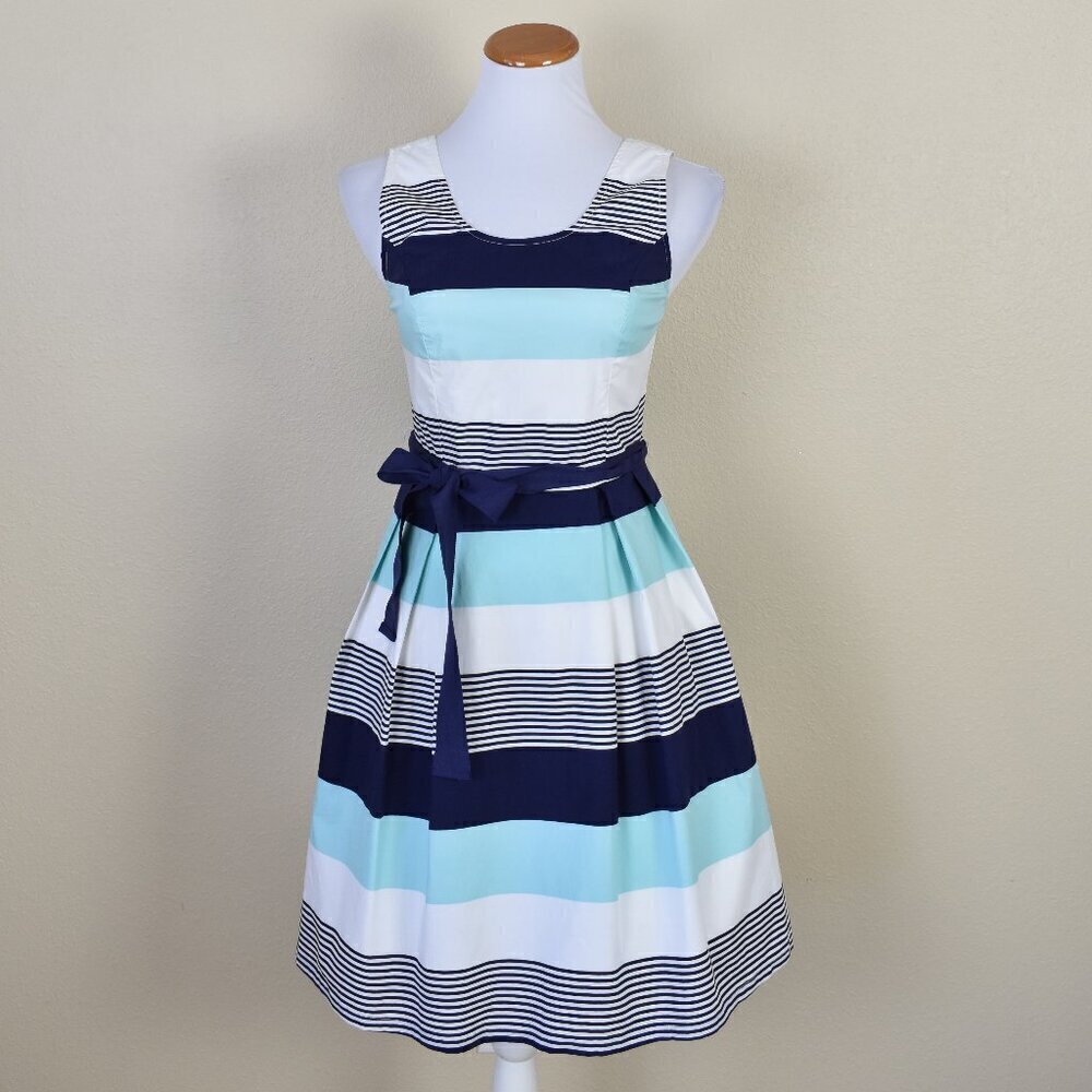 Stitch Fix 41 Hawthorn Cotton Stripe Fit and Flare Dress NEW - S